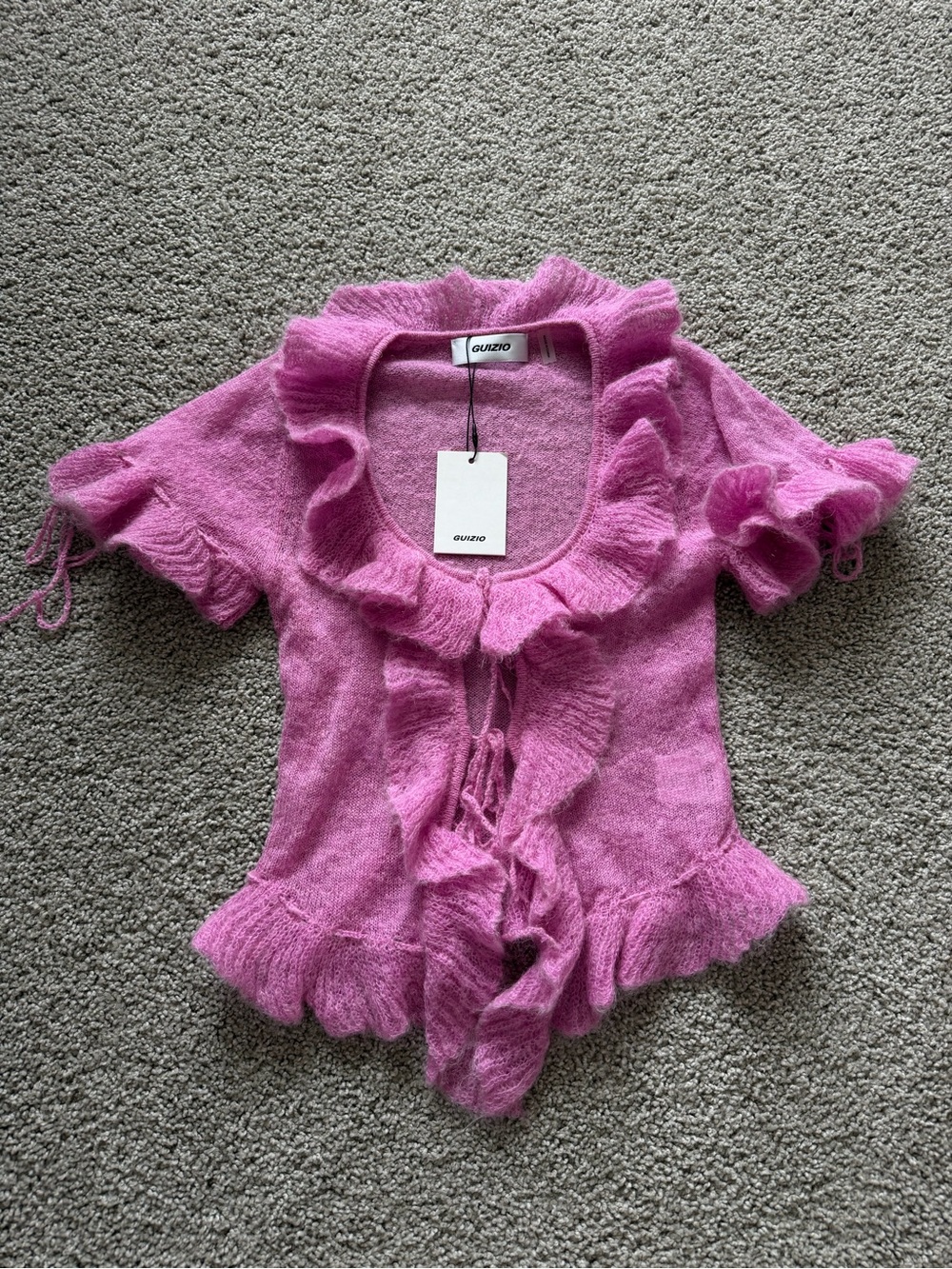 Guizio Ruffle Pink Top